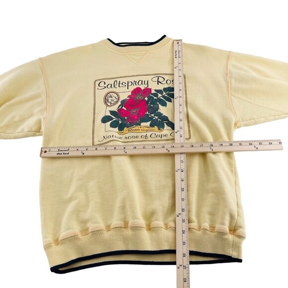 Salt Spray Rose Crewneck Sweatshirt Large BAC Leisurewear Vintage Floral Graphic - Picture 3 of 4